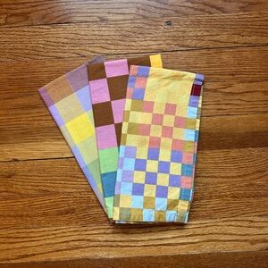 BAGGU RARE Reusable Cloth Napkins - Set of 3 - Medium Check Multi